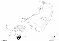 F650GS 01-04 (R13) FAIRING SIDE SECTION parts diagram