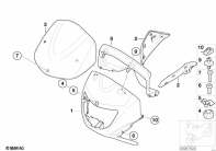 F650GS 01-04 (R13) TRIM PANEL UPPER PART parts diagram