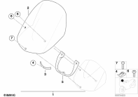 F650GS 01-04 (R13) WINDSHIELD, HIGH parts diagram