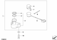 F650GS 01-04 (R13) IGNITION SWITCH AND MOUNTING PARTS parts diagram