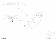 F650GS 01-04 (R13) STICKER, REAR SIDE SECTION parts diagram