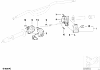 F650GS 01-04 (R13) COMBINATION SWITCH AT HANDLEBAR parts diagram