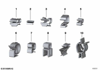 F650GS 01-04 (R13) RETAINING CLIPS, LINE CLIPS parts diagram
