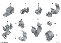 F650GS 01-04 (R13) LINE CLIPS, HOSE SUPPORTS parts diagram
