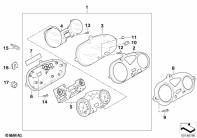 F650GS 01-04 (R13) INSTRUMENT CLUSTER parts diagram