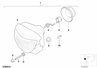 F650GS 01-04 (R13) HEADLIGHT parts diagram