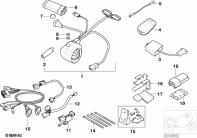 F650GS 01-04 (R13) THEFT ALARM, MOUNTING PARTS parts diagram