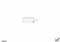 F650GS 01-04 (R13) LABEL "DRIVE CHAIN/TIRE PRESSUE" parts diagram
