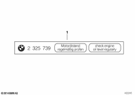 F650GS 01-04 (R13) LABEL "OIL LEVEL" parts diagram