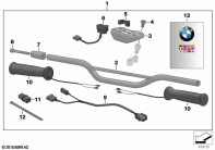 F650GS 01-04 (R13) HEATED HANDLEBAR GRIPS parts diagram