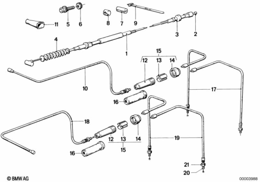 R80G/S (2471) BOWDEN CABLE exploded view parts diagram