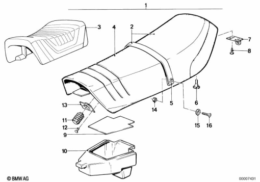 R80G/S (2471) BENCH SEAT exploded view parts diagram