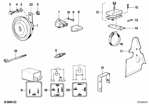 R80G/S (2471) HORN/RELAY/VARIOUS SWITCHES exploded view parts diagram