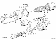 R80G/S (2471) STARTER SINGLE PARTS / BOSCH parts diagram