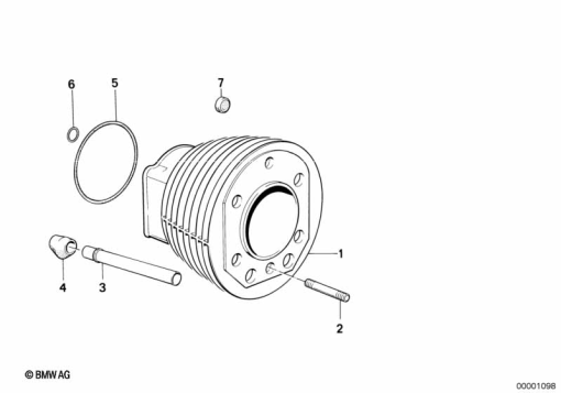 R65 (2472) "NIKASIL"-CYLINDER exploded view parts diagram