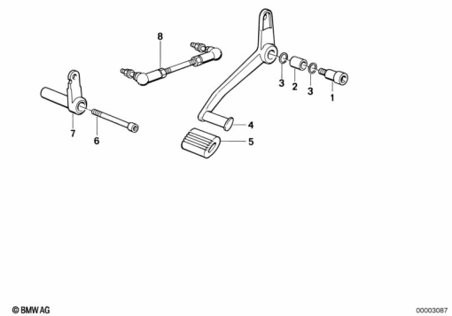 R65 (2472) SHIFT LEVER exploded view parts diagram