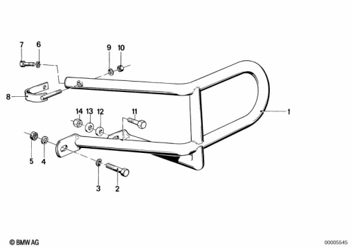 R65 (2472) MOUNTING PARTS F REAR PROTECTION BAR exploded view parts diagram