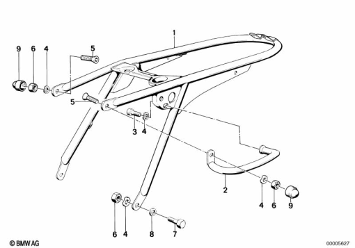 R65 (2472) REAR FRAME exploded view parts diagram