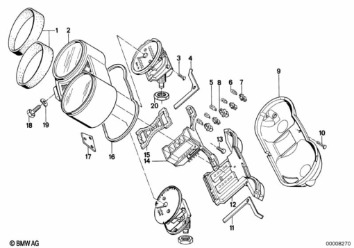 R65 (2472) INSTRUMENTS/MOUNTING PARTS exploded view parts diagram