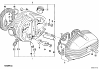 R65 (2472) CYLINDER HEAD parts diagram