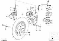 R65 (2472) FRONT WHEEL BRAKE parts diagram