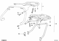 R65 (2472) SET LUGGAGE CARRIER parts diagram