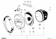 R65 (2472) HEADLIGHT parts diagram