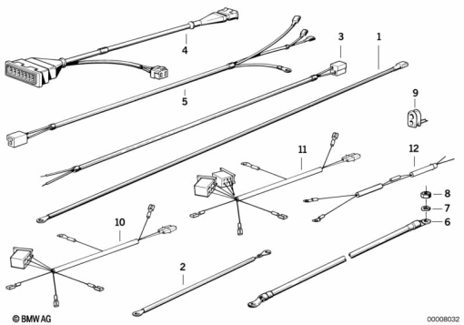 R100R (2473) VARIOUS ADDITIONAL CABLE HARNESSES exploded view parts diagram