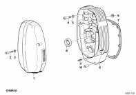 R100R (2473) PROTECTING COVER - CHAIN COVER parts diagram