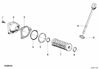 R100R (2473) OIL FILTER, DIPSTICK parts diagram