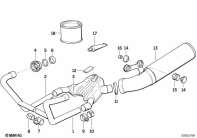 R100R (2473) EXHAUST SYSTEM parts diagram
