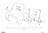 R100R (2473) MOUNTING PARTS SET F WINDSHIELD parts diagram