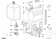 R100R (2473) BATTERY parts diagram