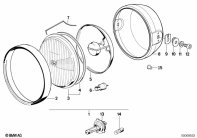 R100R (2473) HEADLIGHT parts diagram