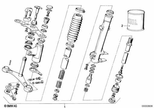 R80 (2477) TELESCOPE-FORK exploded view parts diagram