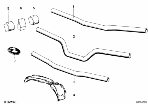 R80 (2477) HANDLEBAR exploded view parts diagram