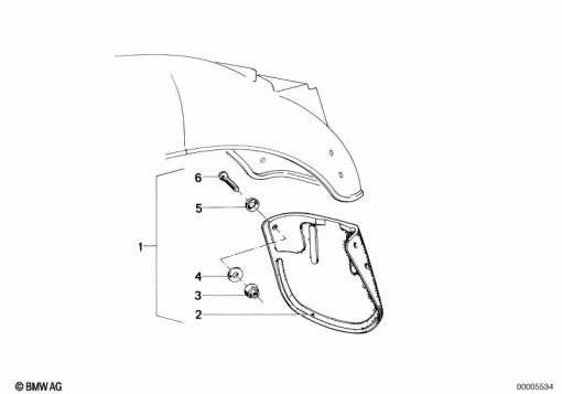 R80 (2477) SET MUD FLAPS, REAR exploded view parts diagram