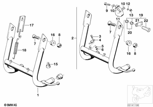 R80 (2477) CENTER STAND exploded view parts diagram
