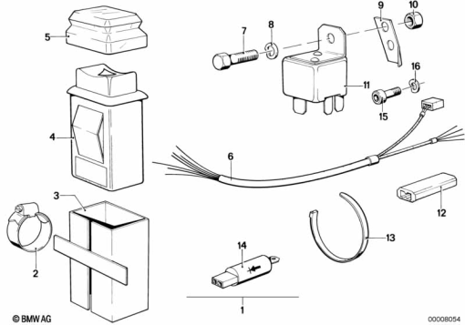 R80 (2477) WIRING HAZARD WARNING exploded view parts diagram