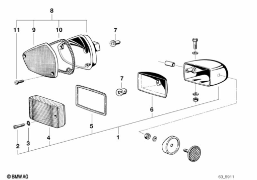 R80 (2477) TURN INDICATOR exploded view parts diagram