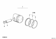 R80 (2477) PISTON, SINGLE COMPONENTS parts diagram