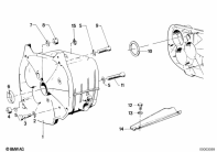 R80 (2477) TRANSMISSION HOUS./MOUNT. PARTS/GASKETS parts diagram