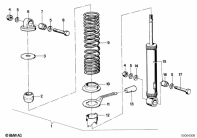 R80 (2477) SPRING STRUT, REAR parts diagram