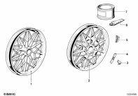 R80 (2477) CAST IRON RIM SILVER parts diagram
