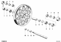 R80 (2477) CAST RIM MOUNTING PARTS, FRONT parts diagram