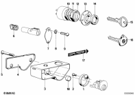 R80 (2477) MOUNTING PARTS F SET OF LOCKS parts diagram
