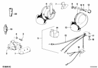 R80 (2477) HORN/BRAKE LIGHT SWITCH parts diagram
