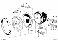 R80 (2477) HEADLIGHT parts diagram