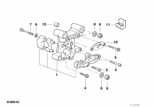 R1100GS (259E) CAMSHAFT SUPPORTING BRACKET exploded view parts diagram