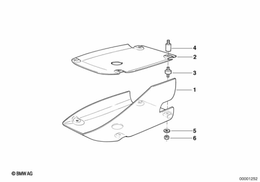R1100GS (259E) FRONT AGGREGATE PROTECTIVE PLATE exploded view parts diagram